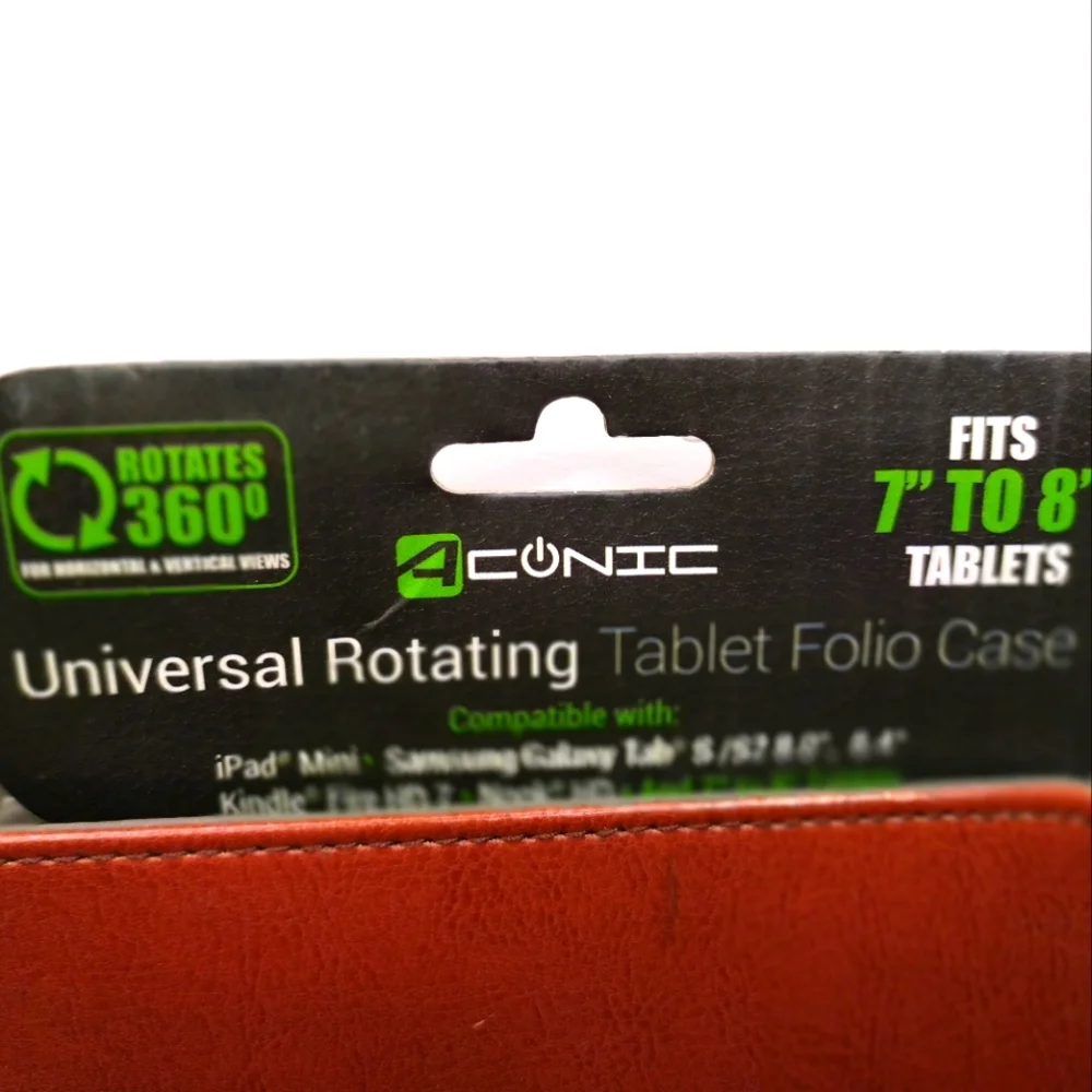 Universal Rotating Tablet Folio Case Fit 7 To 8 In Tablets Rotates 360